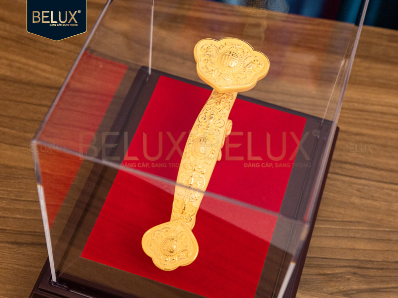 Gậy Như Ý dát vàng cát 14x5x6cm